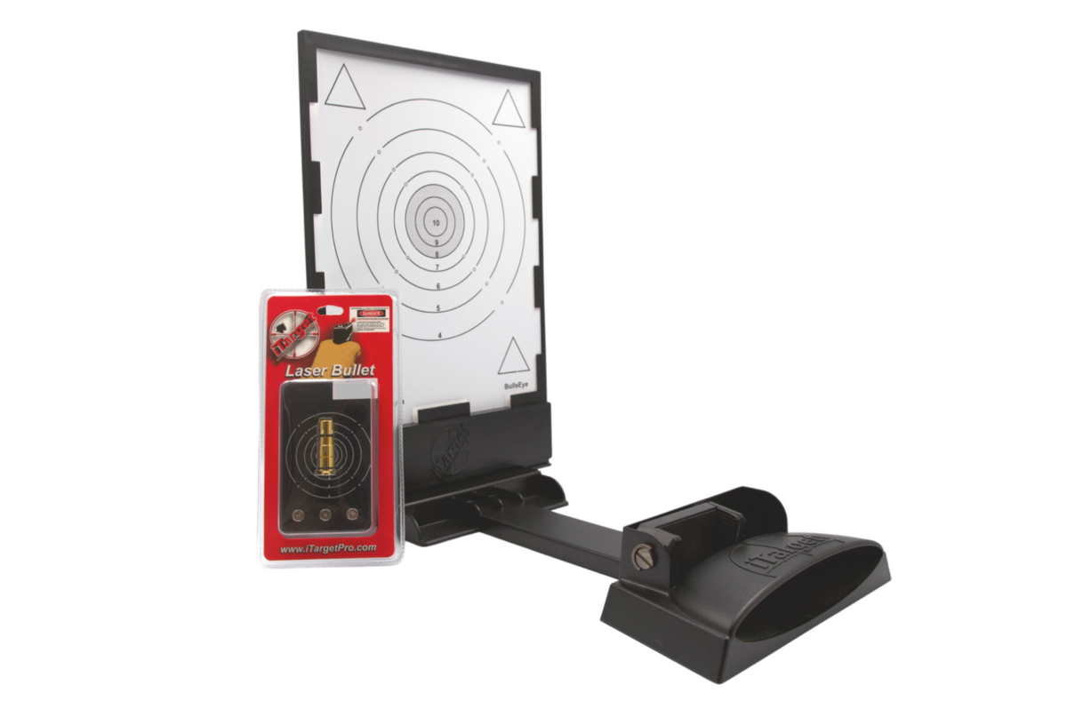 iTarget Pro sled and laser bullet package with phone mount and target