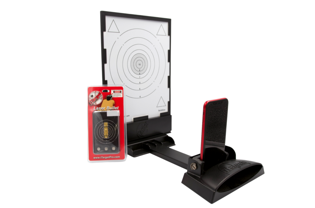 iTarget Pro sled and laser bullet kit with phone mounted